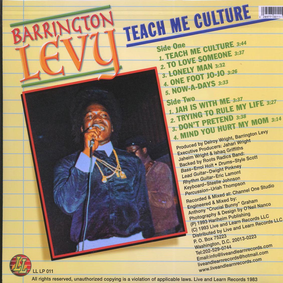 Barrington Levy - Teach Me Culture