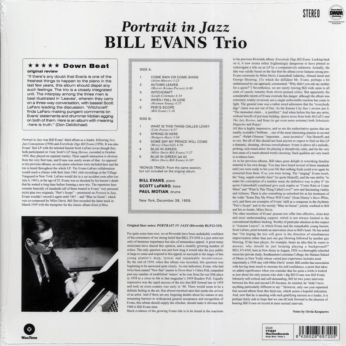 Bill Evans Trio - Portrait In Jazz