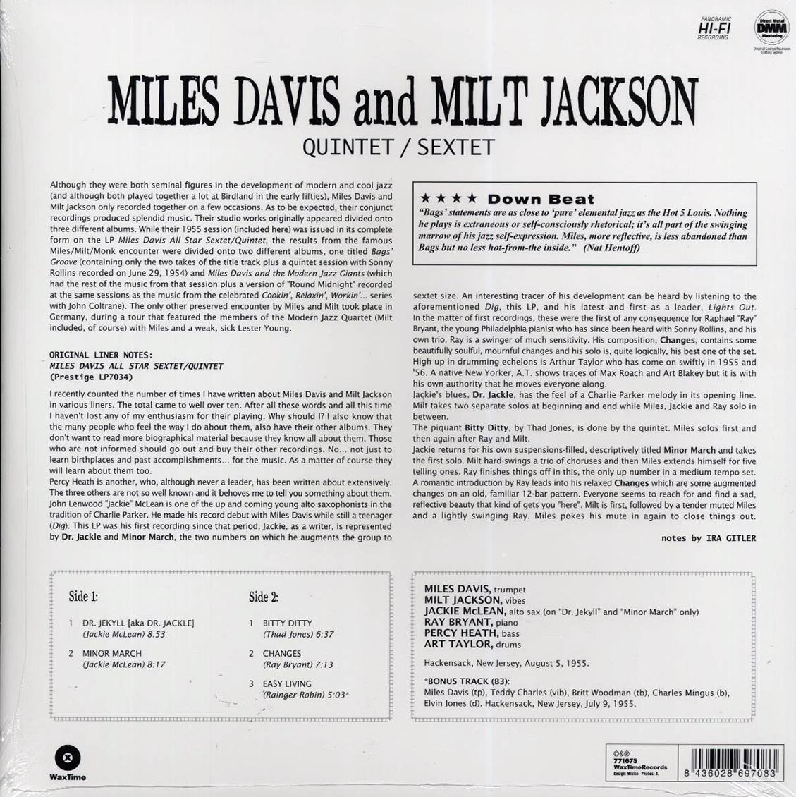 Miles Davis, Milt Jackson - Quintet / Sextet