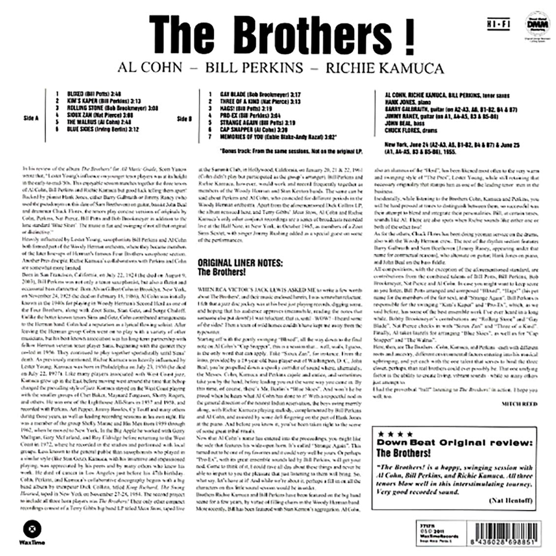 Al Cohn, Bill Perkins, Richie Kamuca - The Brothers!