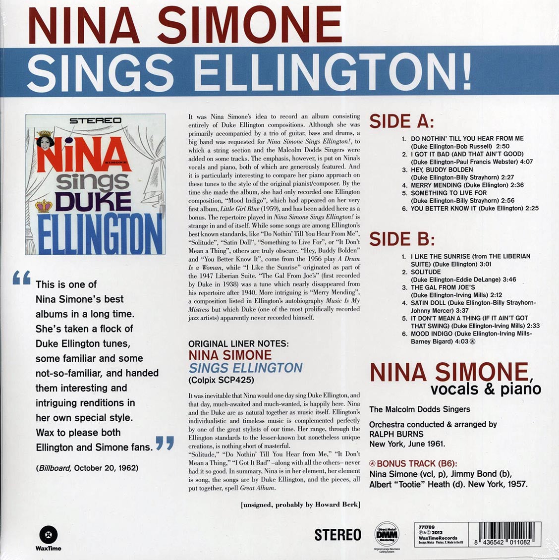 Nina Simone - Sings Ellington!