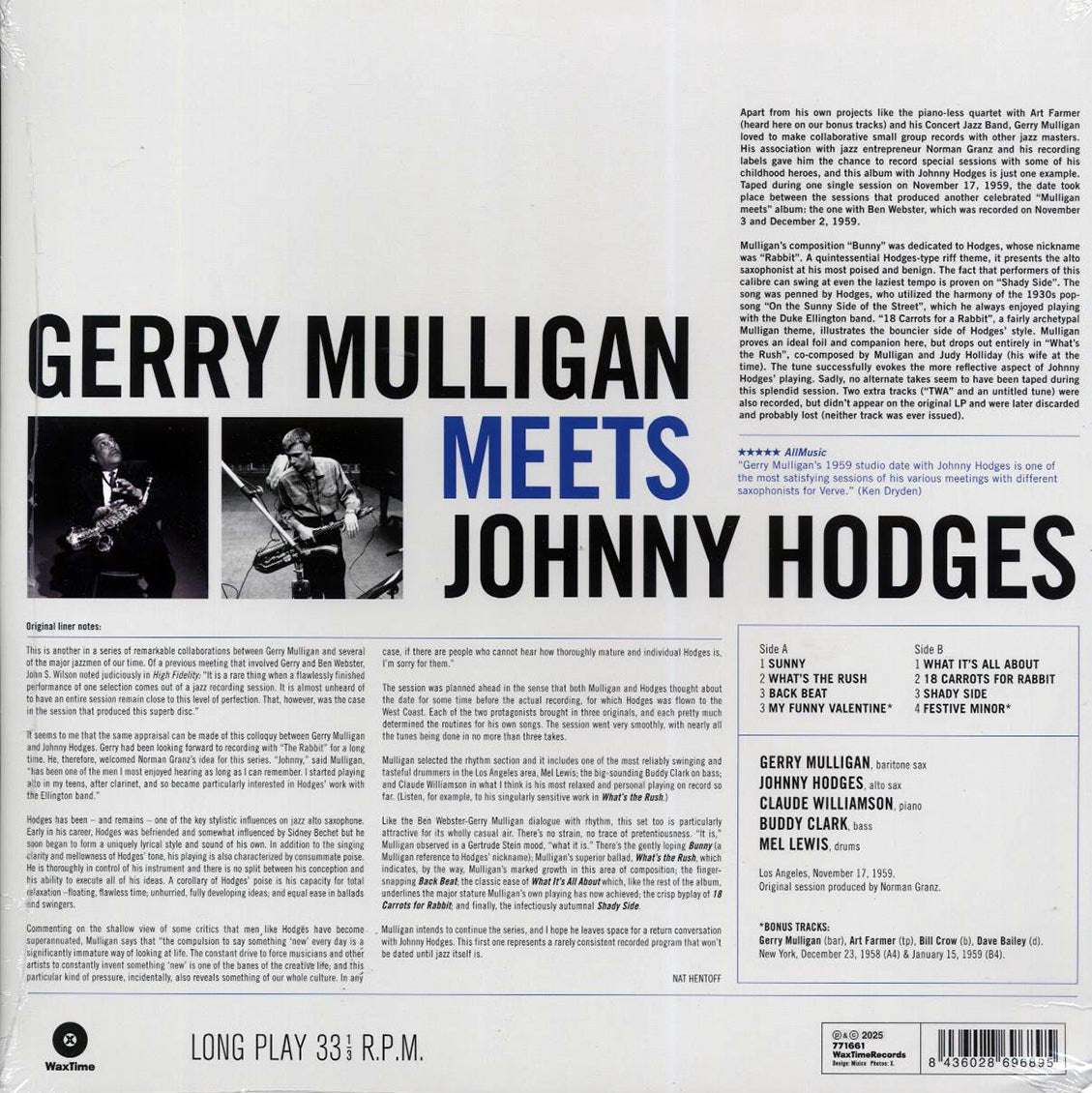 Gerry Mulligan, Johnny Hodges - Gerry Mulligan Meets Johnny Hodges