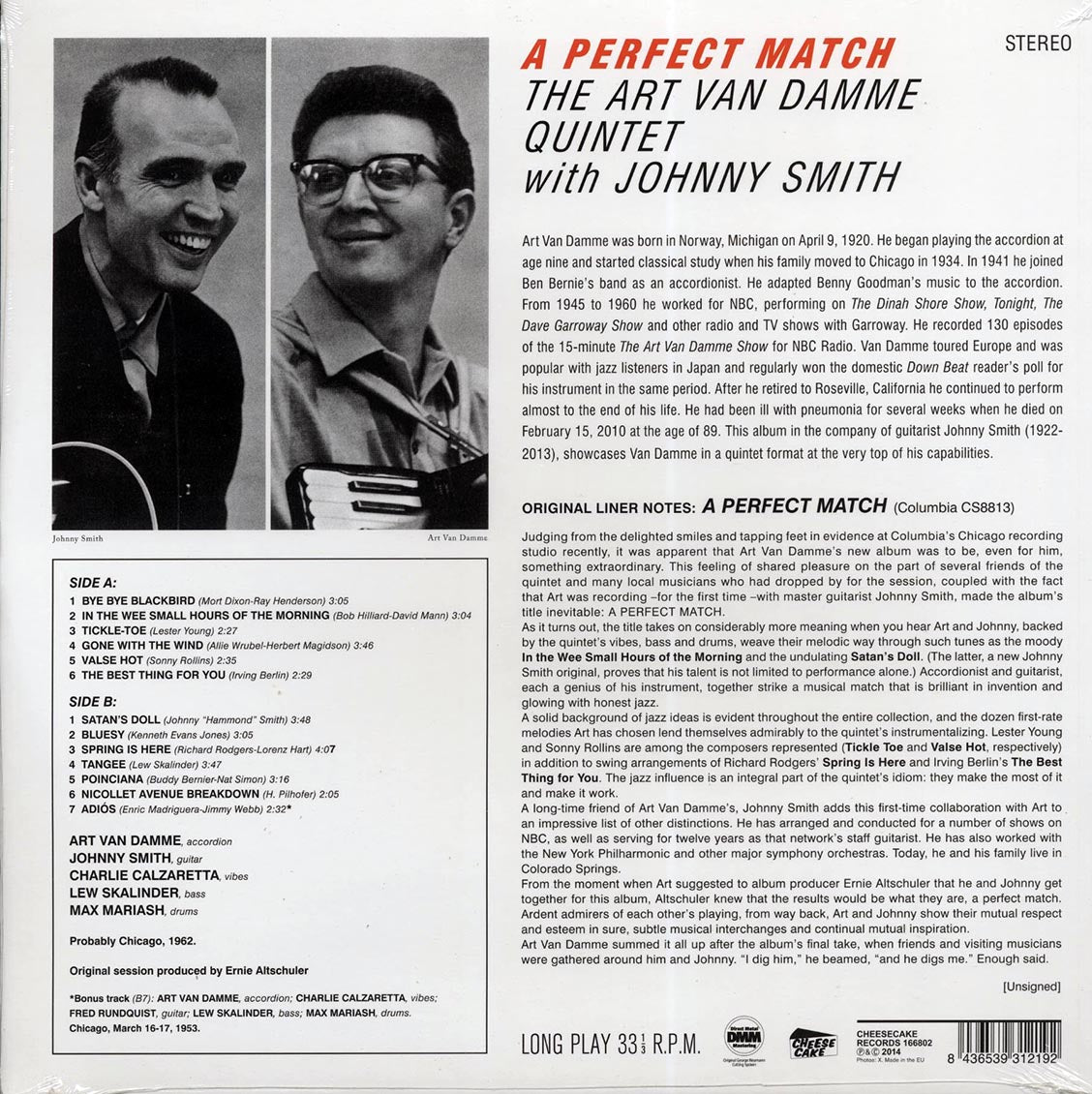 Art Van Damme Quintet - A Perfect Match