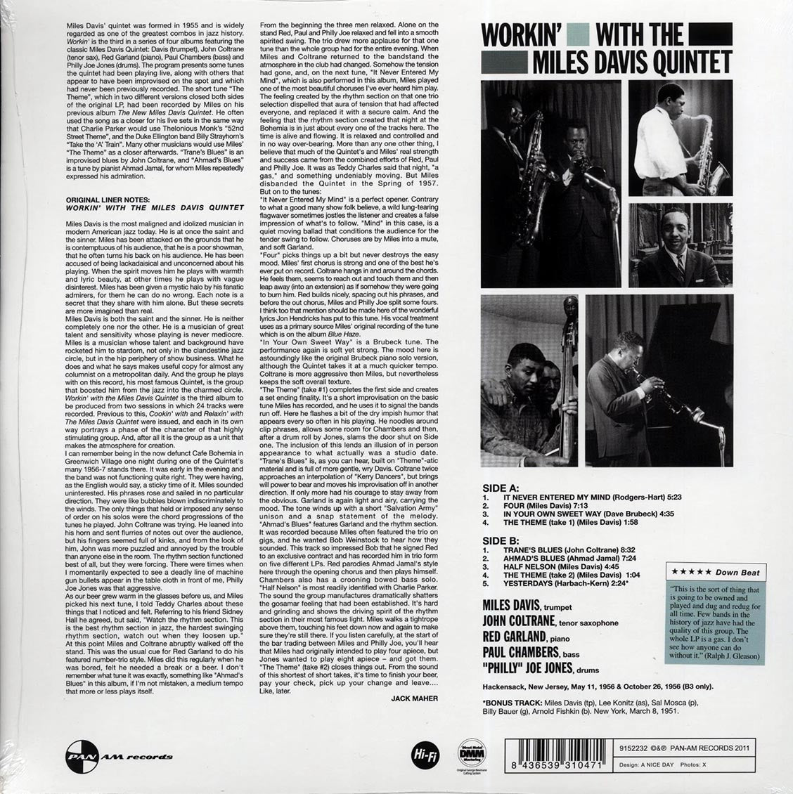 Miles Davis Quintet - Workin' With Miles Davis Quintet