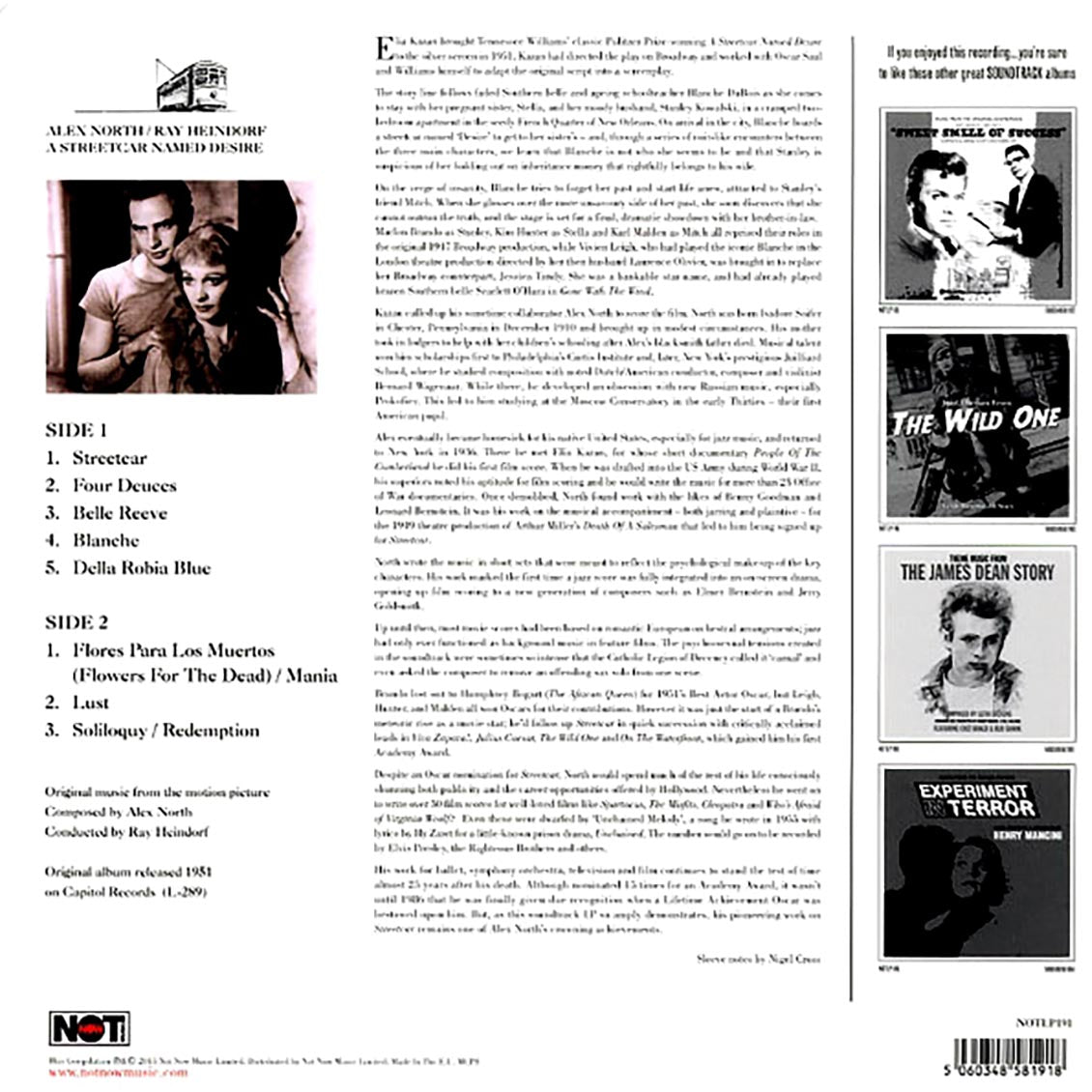 Alex North, Ray Heindorf - A Streetcar Named Desire: Original Motion Picture Soundtrack