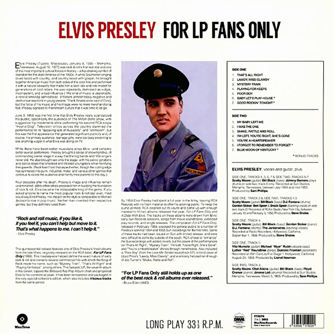 Elvis Presley - For LP Fans Only
