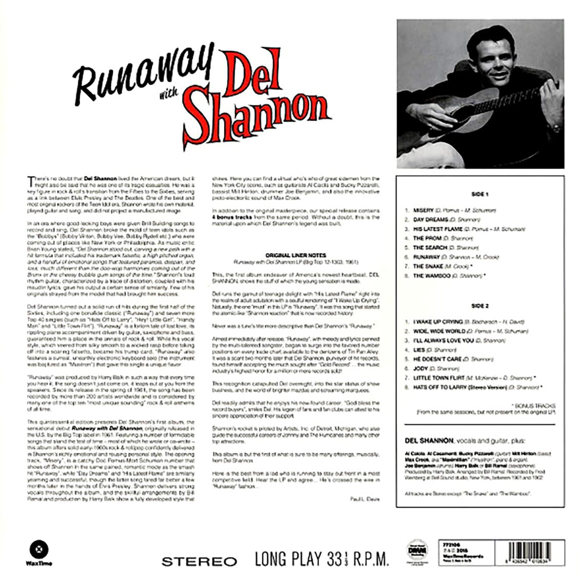 Del Shannon - Runaway With Del Shannon