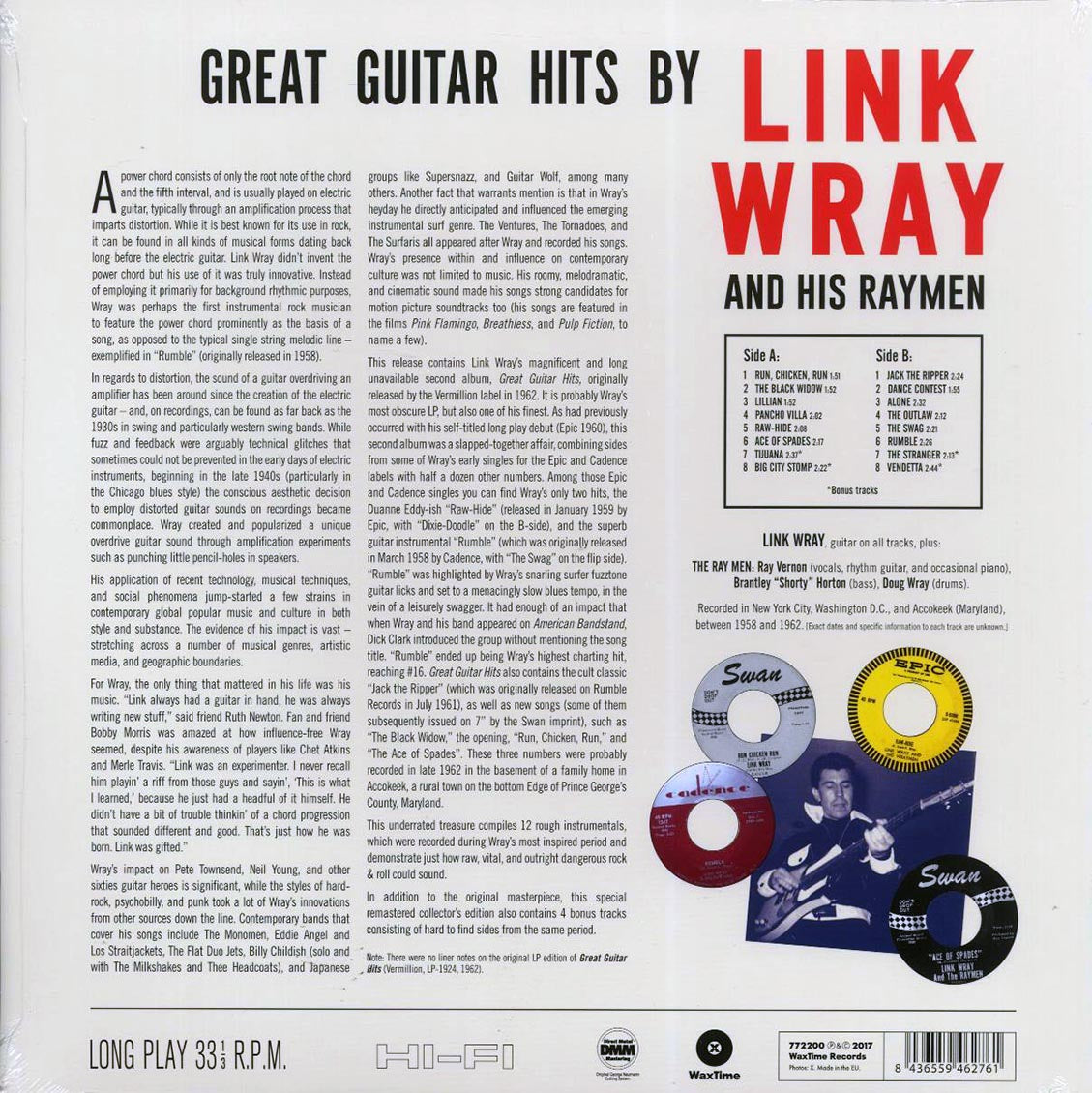 Link Wray & His Wraymen - Great Guitar Hits By Link Wray & His Raymen