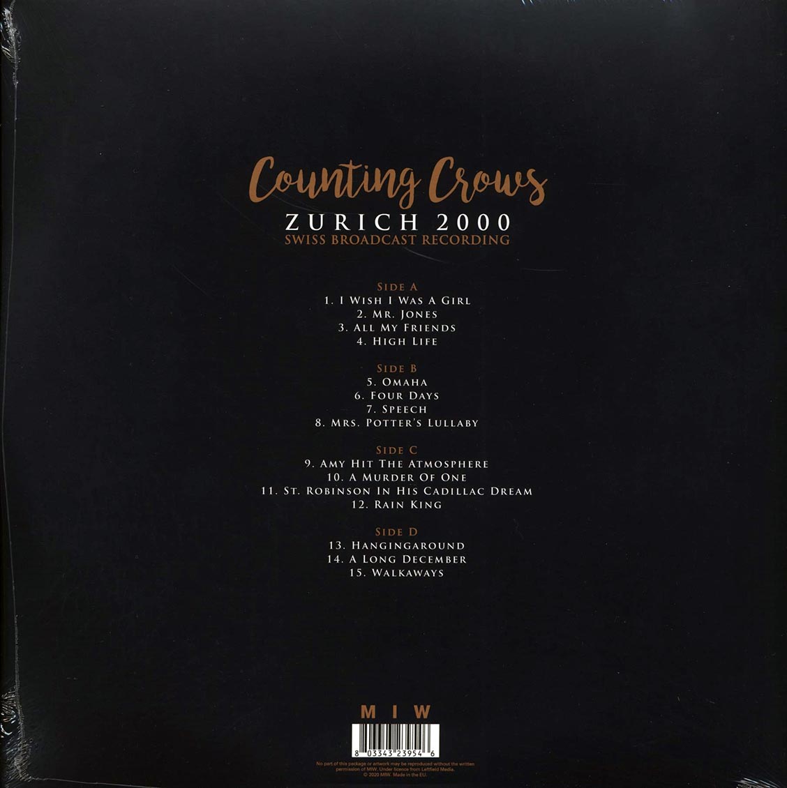 Counting Crows - Zurich 2000: Swiss Broadcast Recording