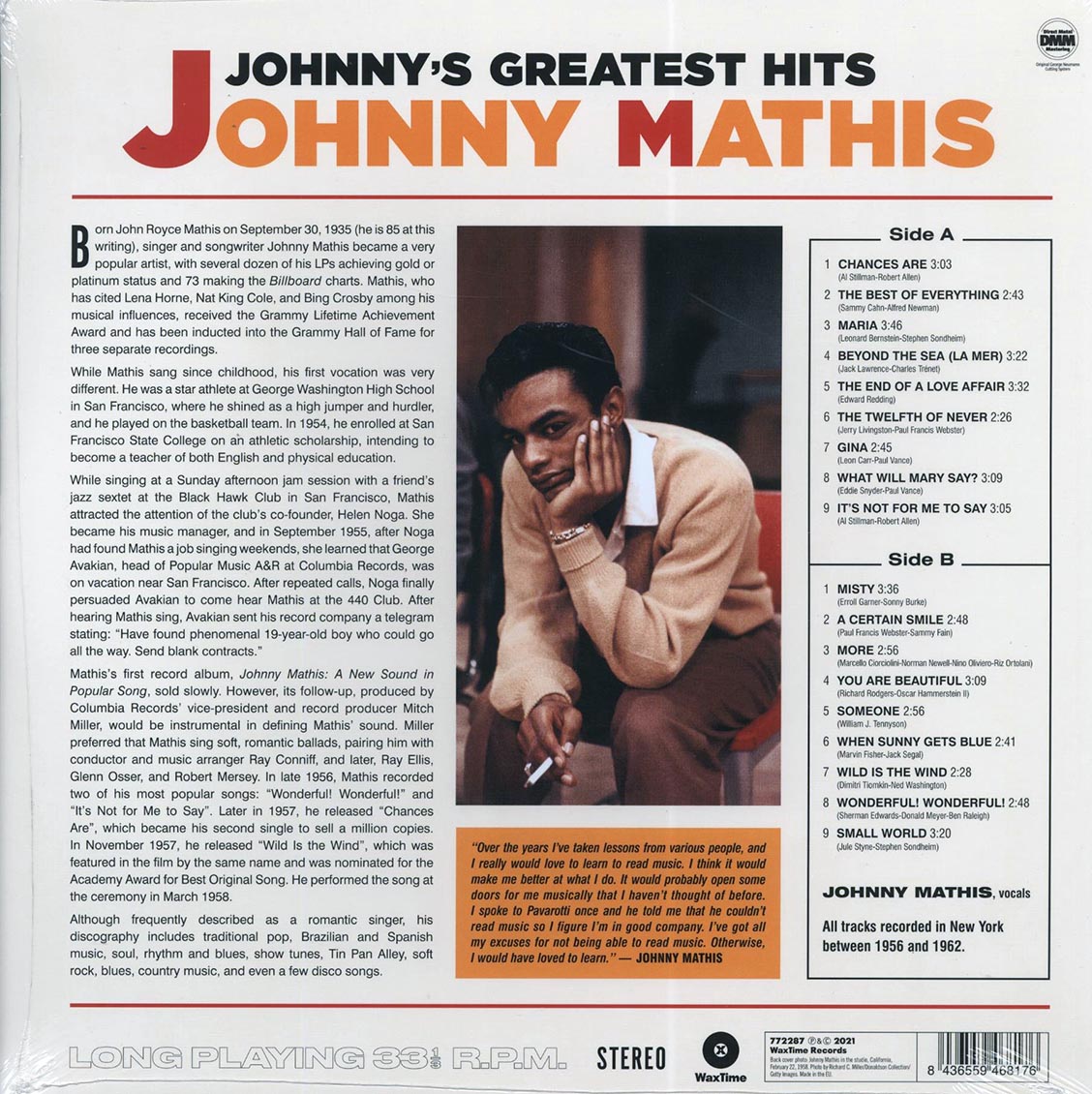 Johnny Mathis - Johnny's Greatest Hits