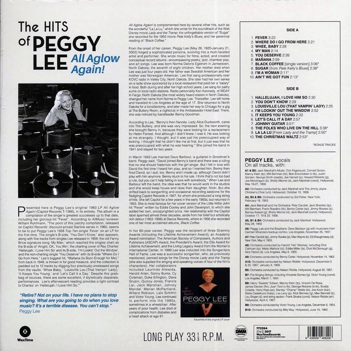 Peggy Lee - All Aglow Again! The Hits Of Peggy Lee