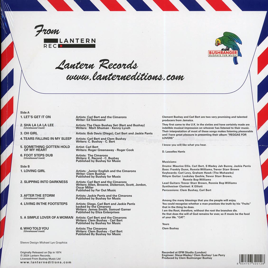 Clem Bushay, Carl Bert - Reggae For Lovers