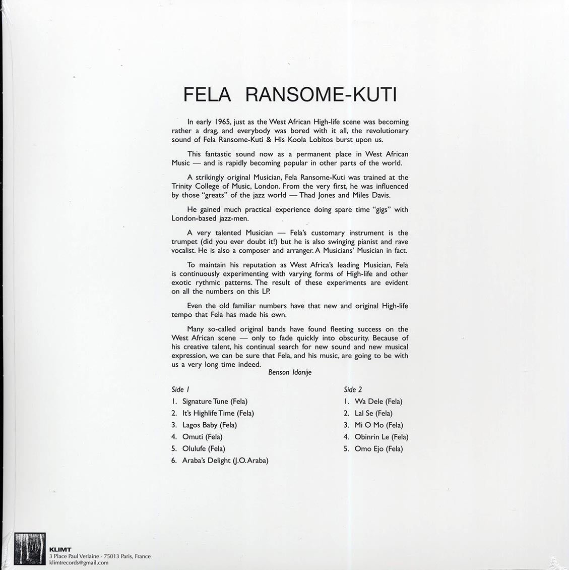 Fela Ransome Kuti & His Koola Lobitos - Fela Ransome Kuti & His Koola Lobitos