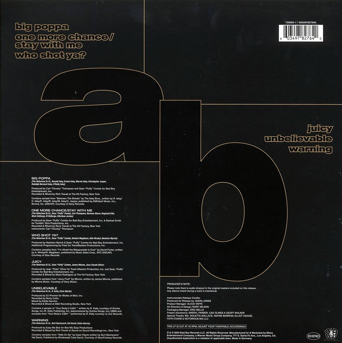 The Notorious BIG - Ready To Die Instrumentals