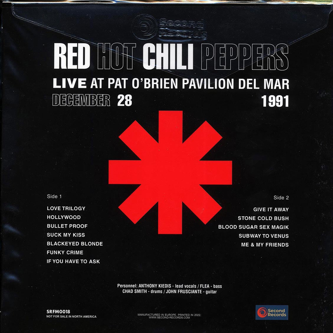 Red Hot Chili Peppers - Live At Pat O'Brien Pavilion Del Mar December 28 1991