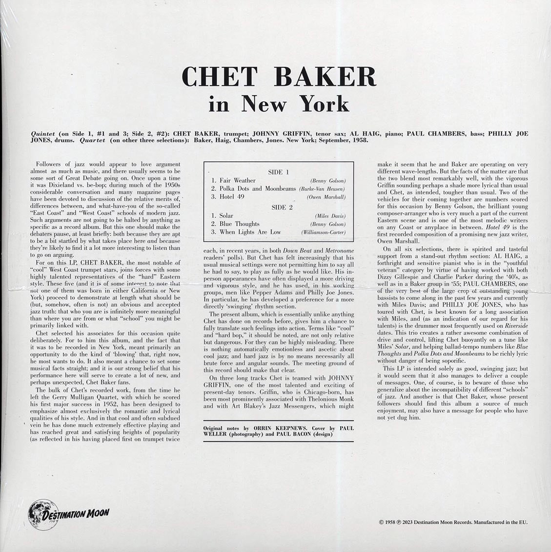 Chet Baker - In New York