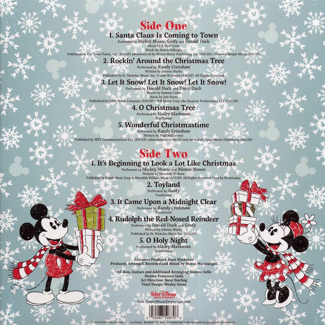 Mickey Mouse, Goofy, Donald Duck, Ronald Crenshaw. Etc. - Disney Jingle Bell Fun