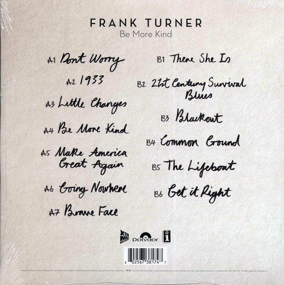 Frank Turner - Be More Kind