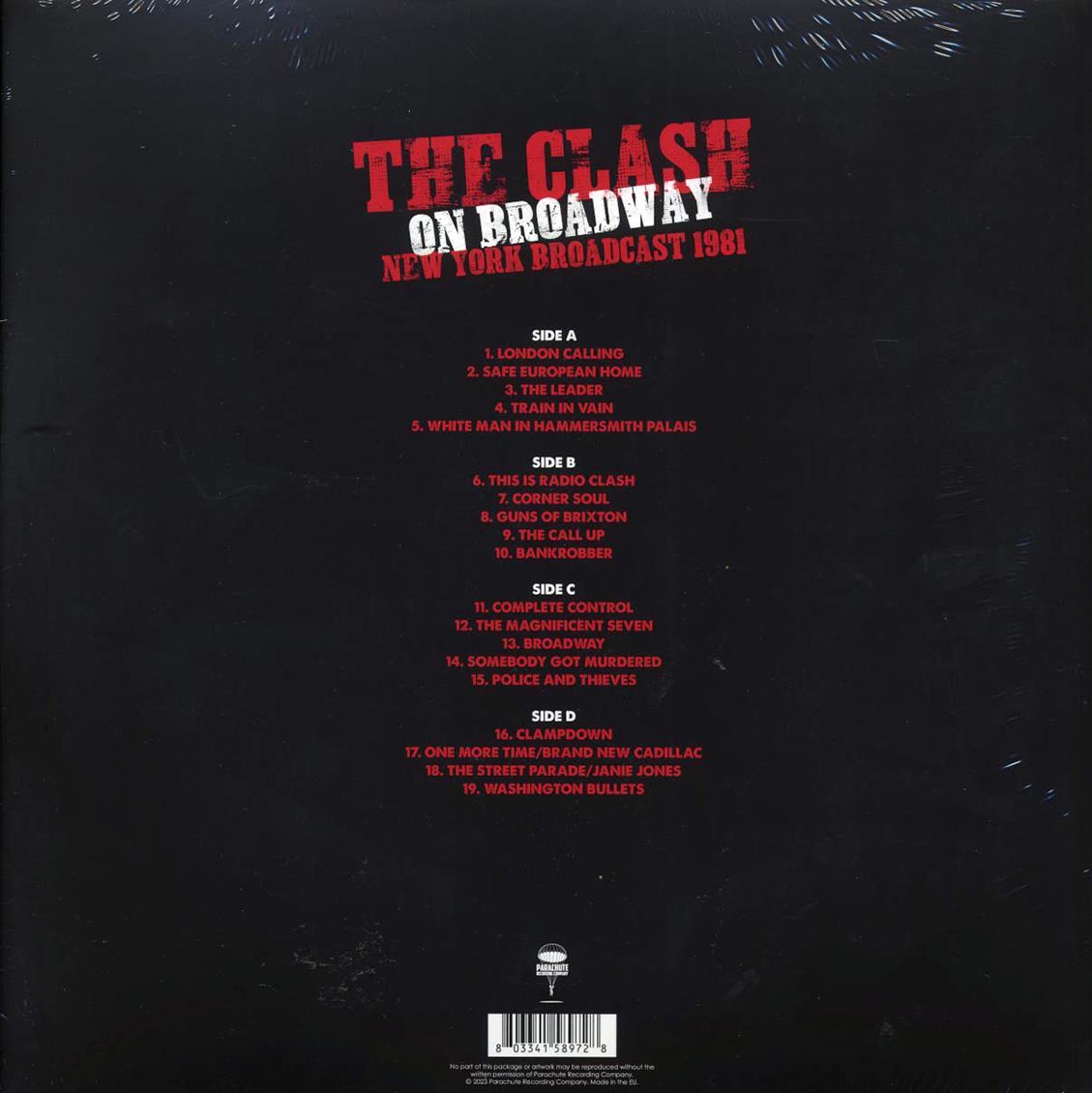 The Clash - On Broadway: New York Broadcast 1981