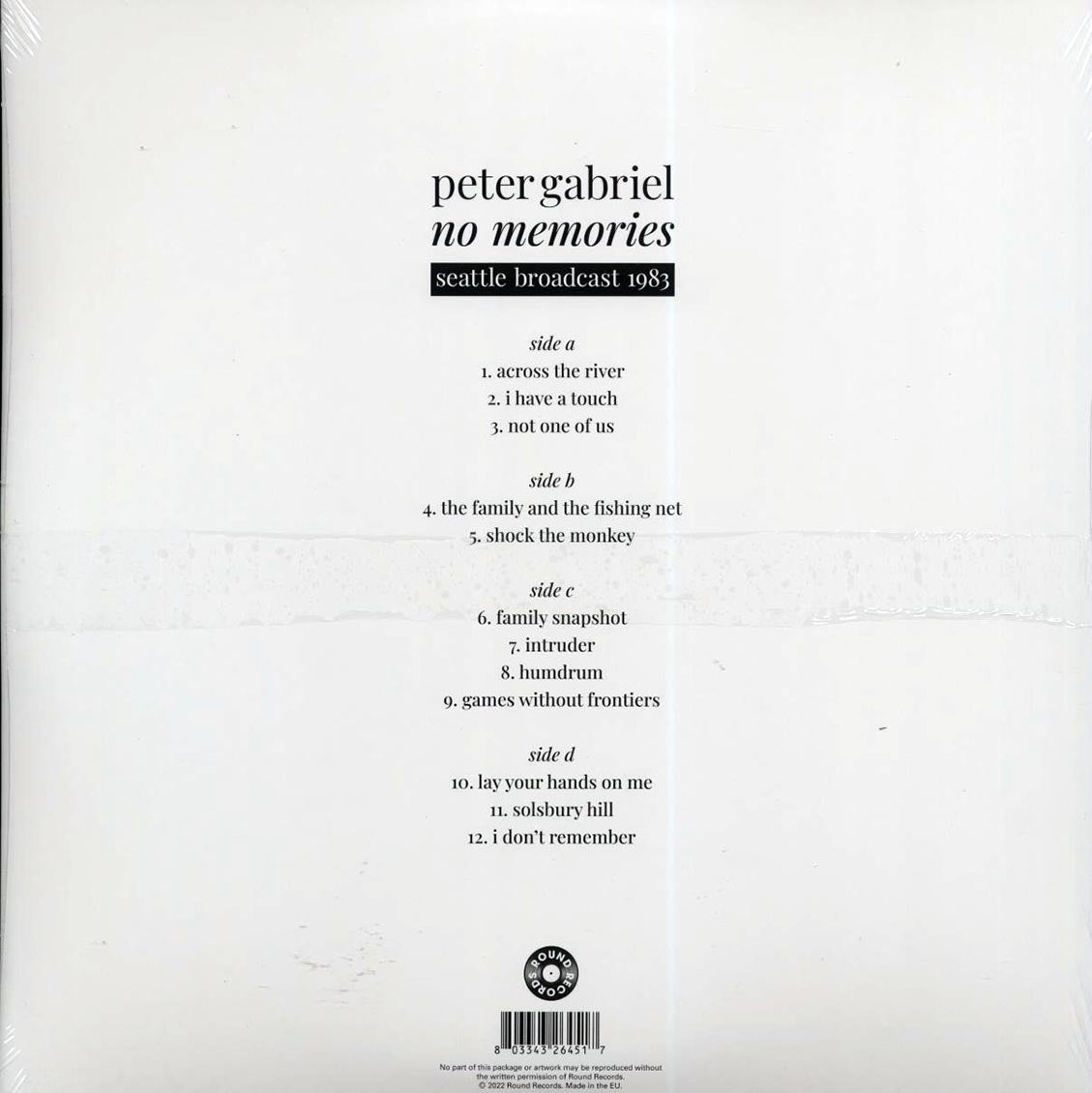Peter Gabriel - No Memories: Seattle Broadcast 1983