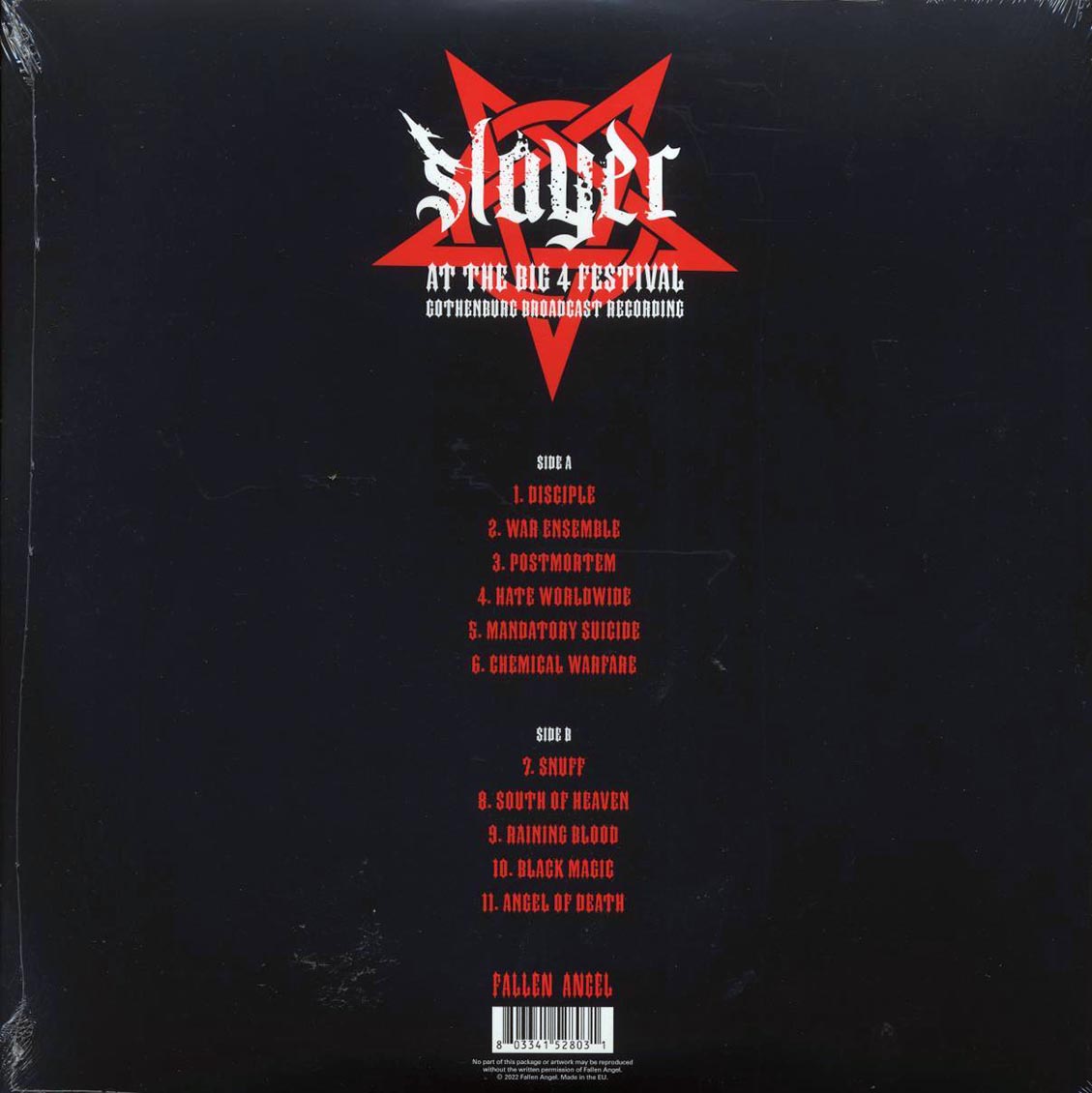Slayer - At The Big 4 Festival: Gothenburg Broadcast Recording