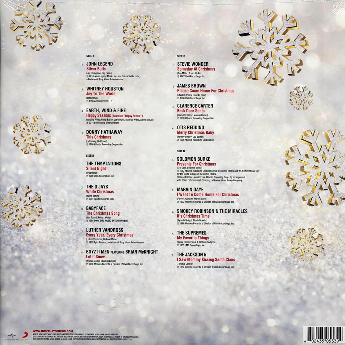 John Legend, Whitney Houston, Marvin Gaye, The Jackson 5, Etc. - Now That's What I Call R&B Christmas!