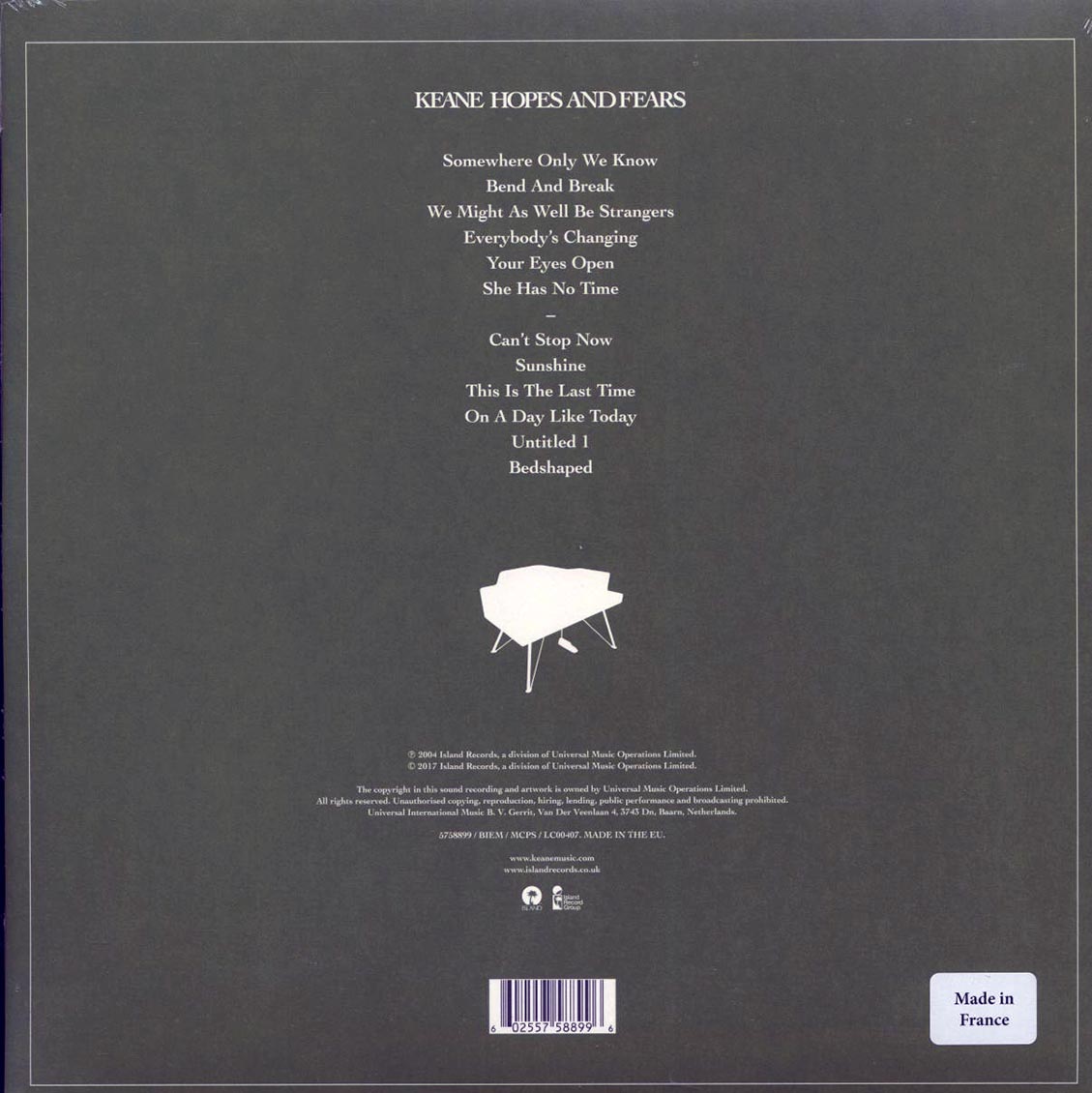 Keane - Hopes And Fears