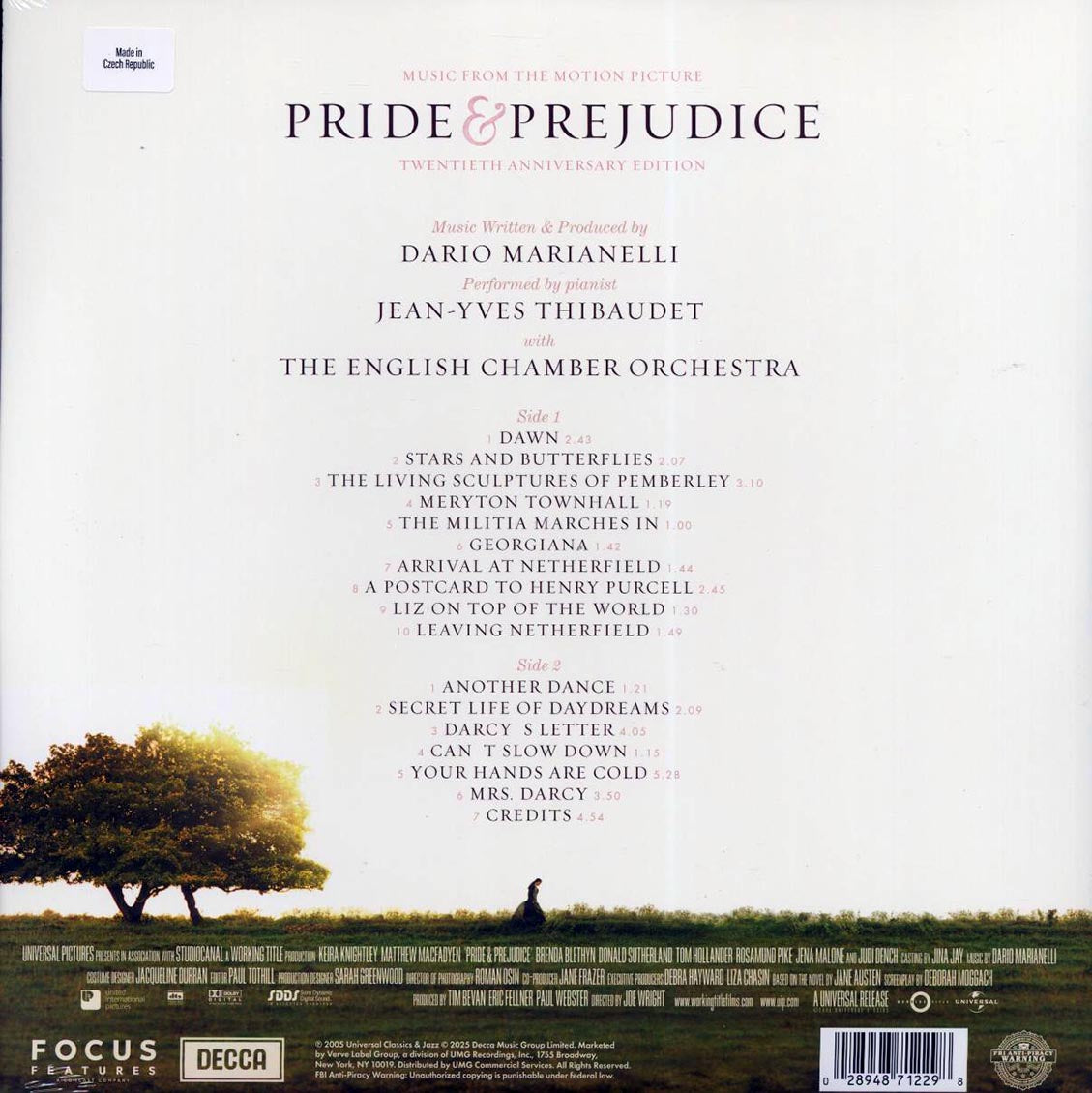 Dario Marianelli, Jean-Yves Thibaudet - Pride & Prejudice: Music From The Motion Picture