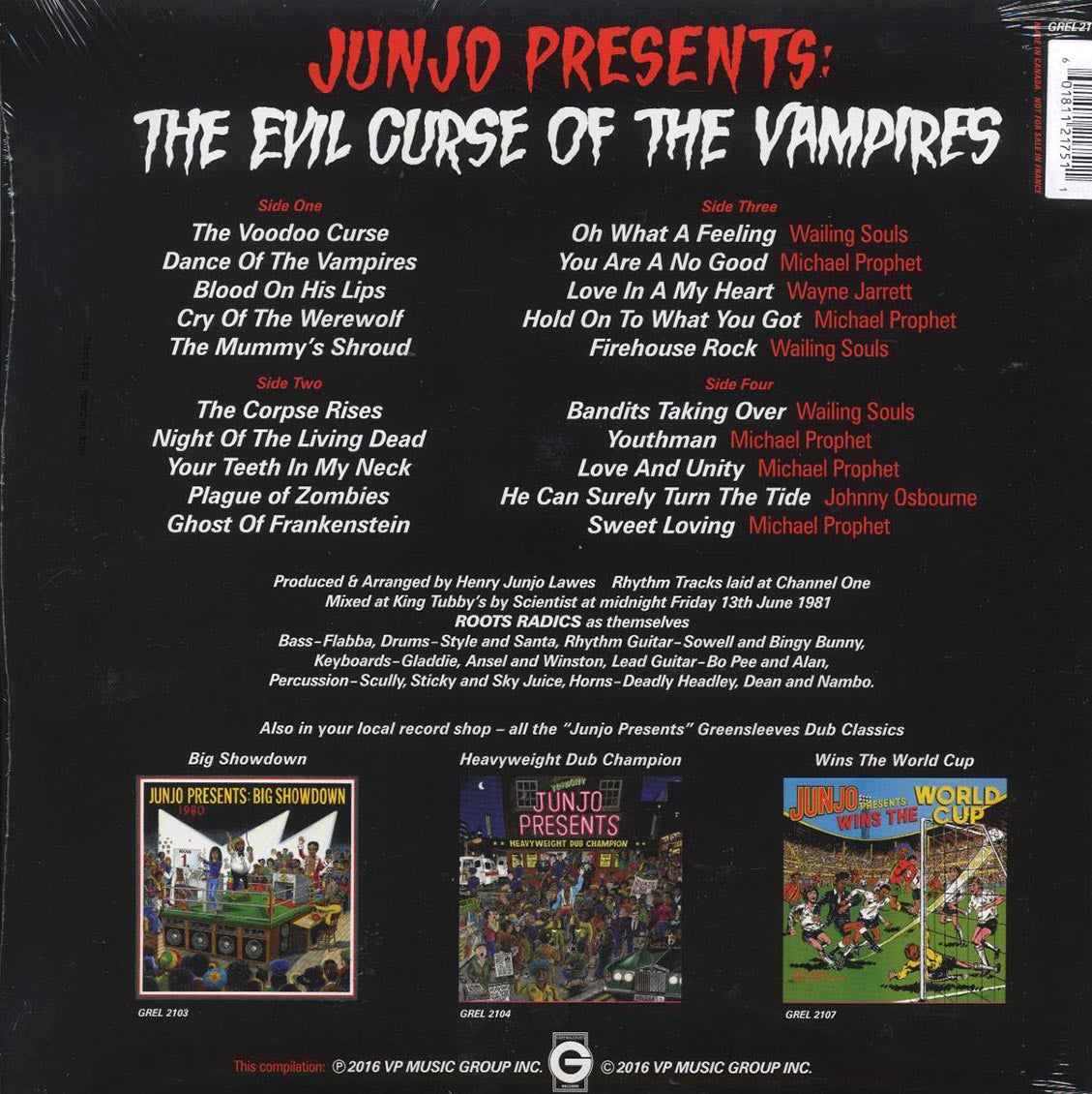 Scientist - Junjo Presents The Evil Curse Of The Vampires + Bonus Vocals Album