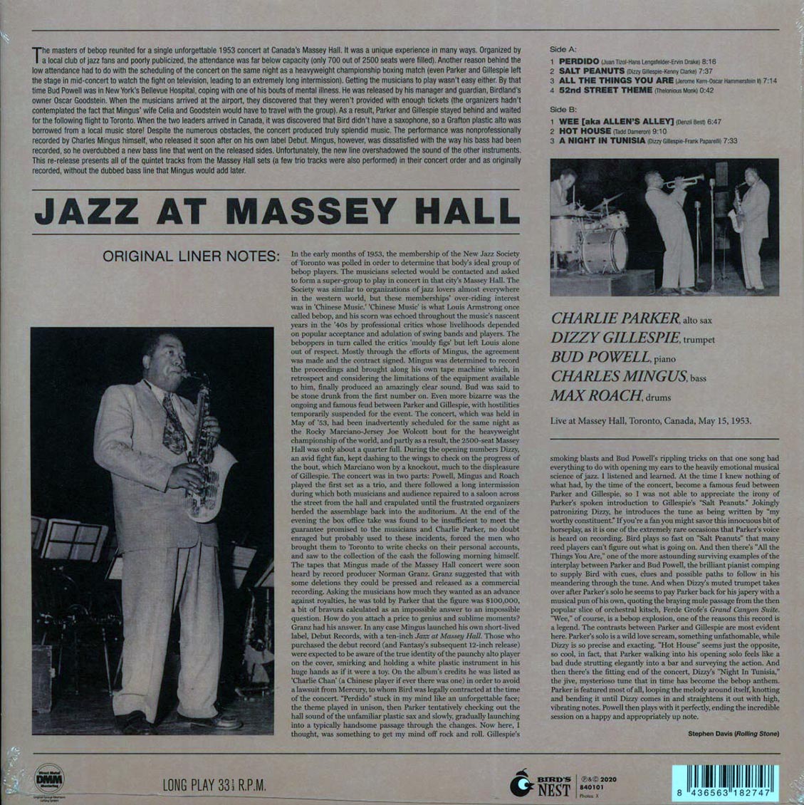 Charlie Parker, Dizzy Gillespie, Bud Powell, Charles Mingus, Max Roach - Jazz At Massey Hall