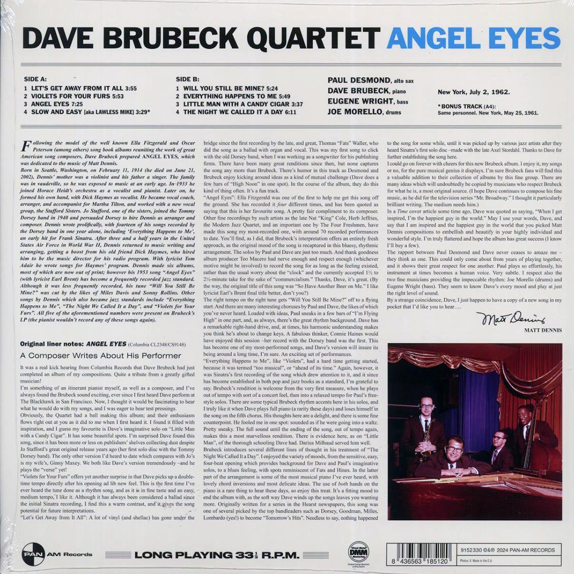Dave Brubeck Quartet - Angel Eyes