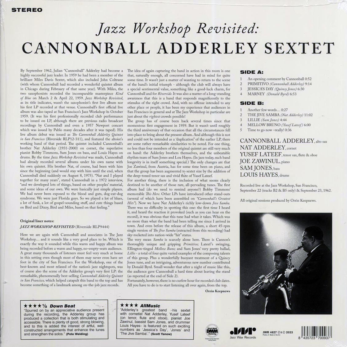 Cannonball Adderley Sextet - Jazz Workshop Revisited