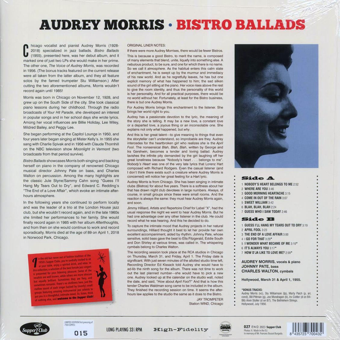Audrey Morris - Bistro Ballads Sung By Audrey Morris