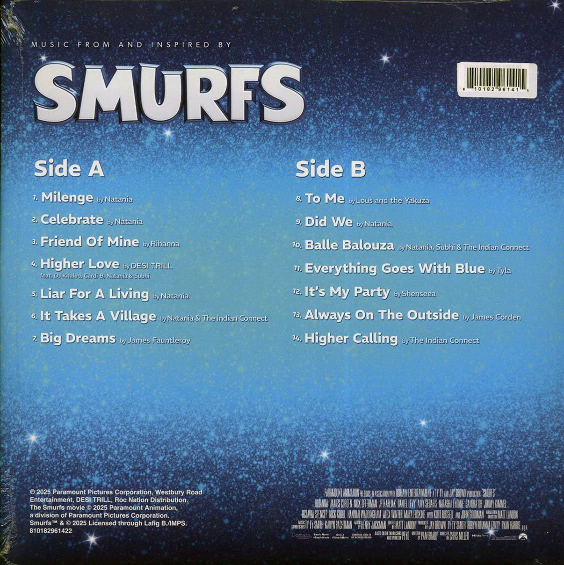 Rihanna, Natania, Indian Connect, Etc. - Music From And Inspired By Smurfs