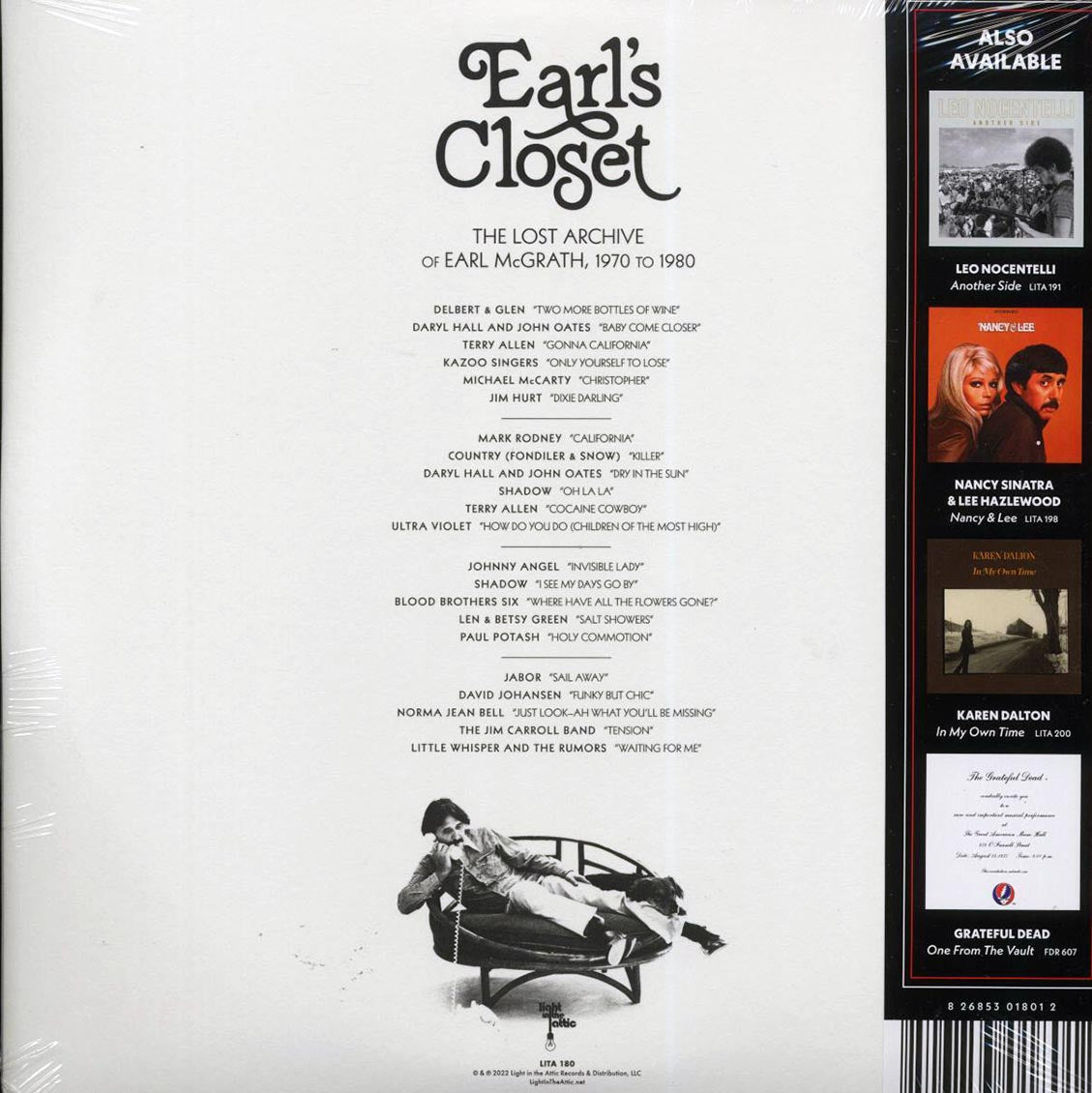 Daryl Hall & John Oates, Kazoo Singers, Delbert & Glen, Terry Allen, Etc. - Earl's Closet: The Lost Archive Of Earl McGrath, 1970 To 1980