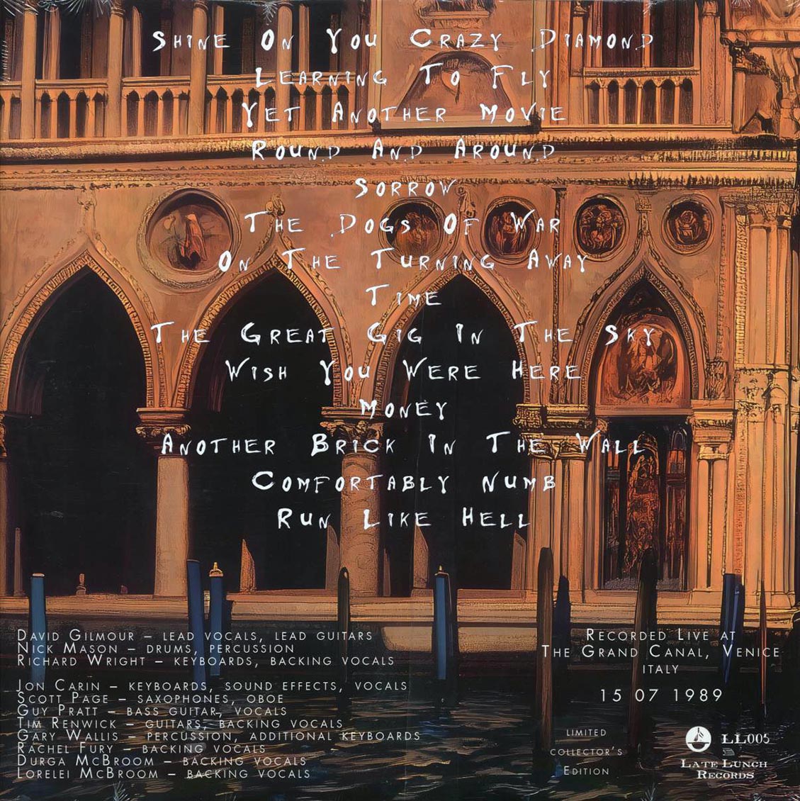 Pink Floyd - Venezia: Live At The Grand Canal, Venice July 15 1989
