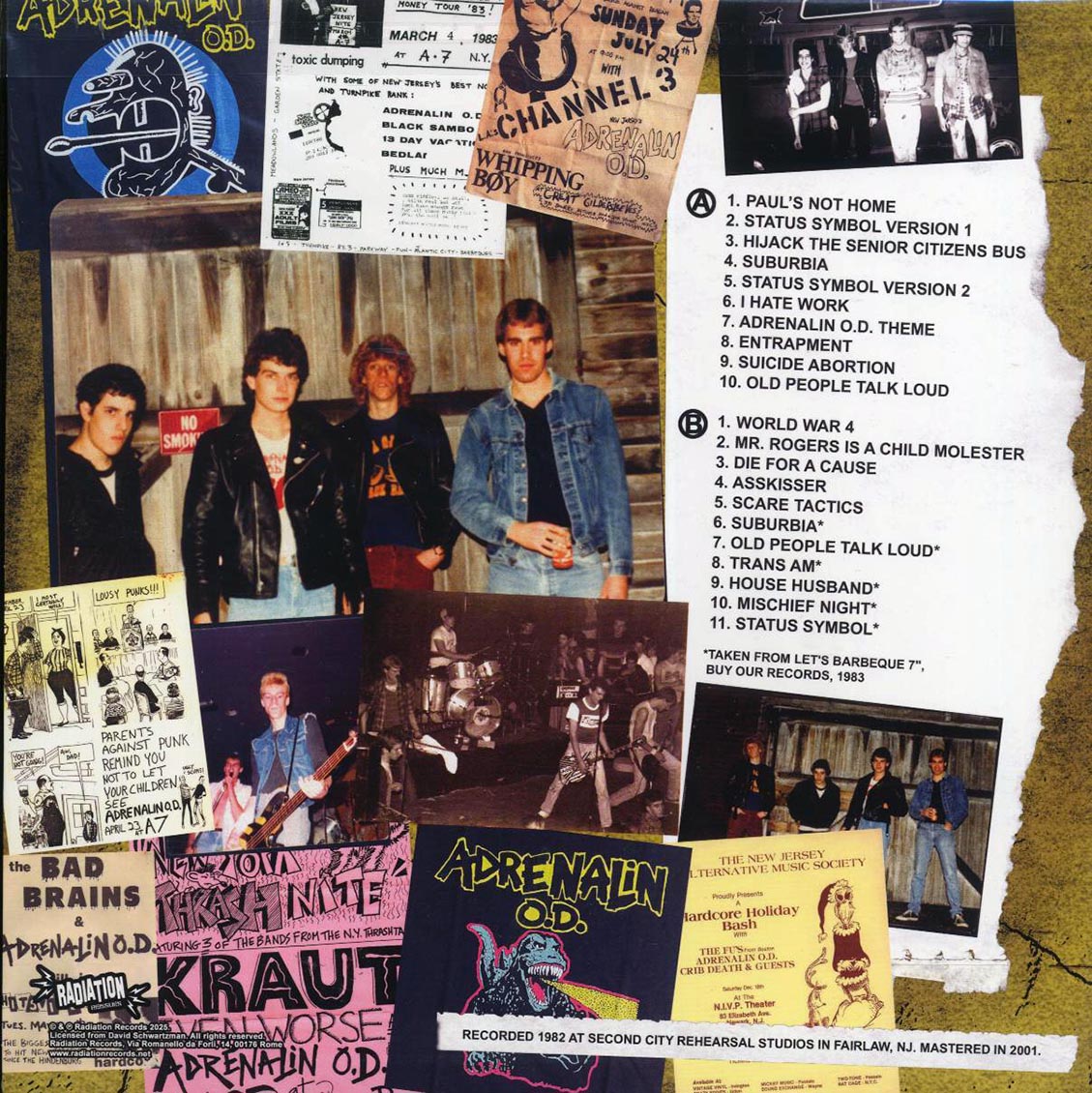 Adrenalin OD - The Barbeque Years: Rare & Unreleased 1982 Demos