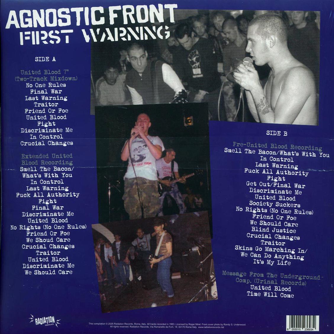 Agnostic Front - First Warning: The United Blood Era Recordings, New York City, 1983