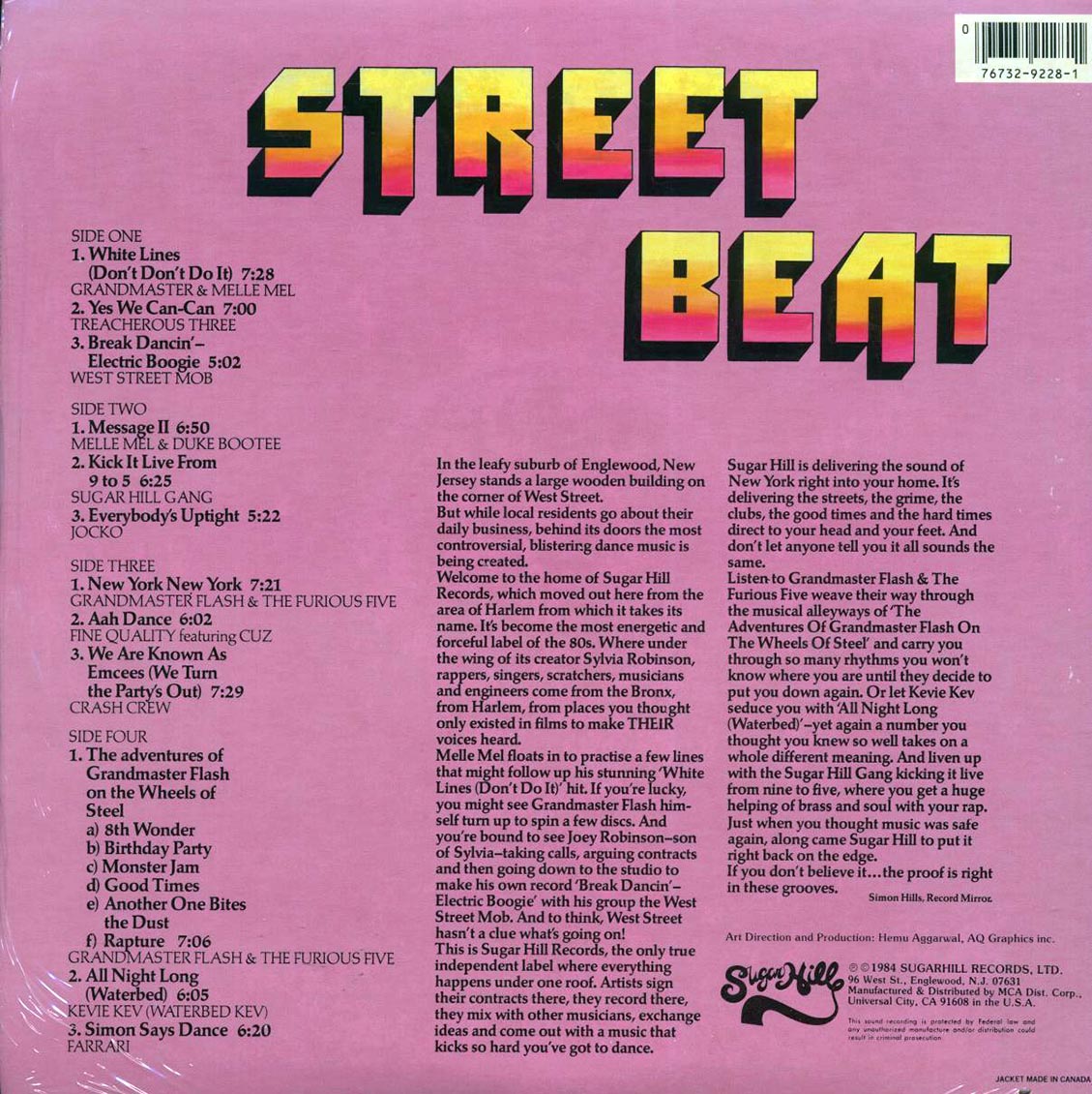 Grandmaster Flash, Treacherous Three, Jocko, Melle Mel, Sugarhill Gang, Kevie Kev, Etc. - Street Beat