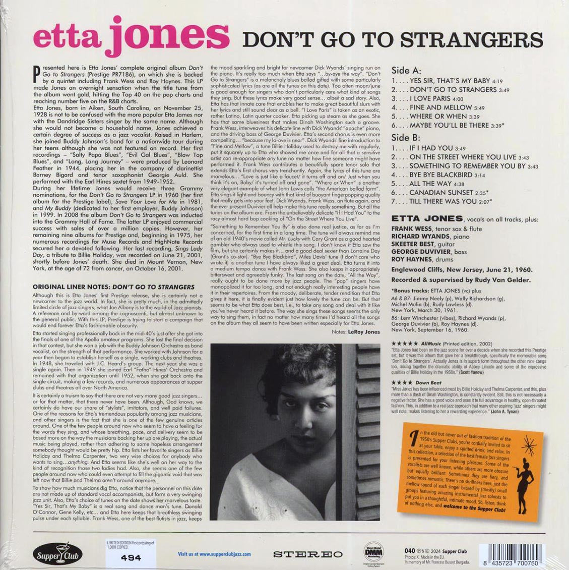 Etta Jones - Don't Go To Strangers