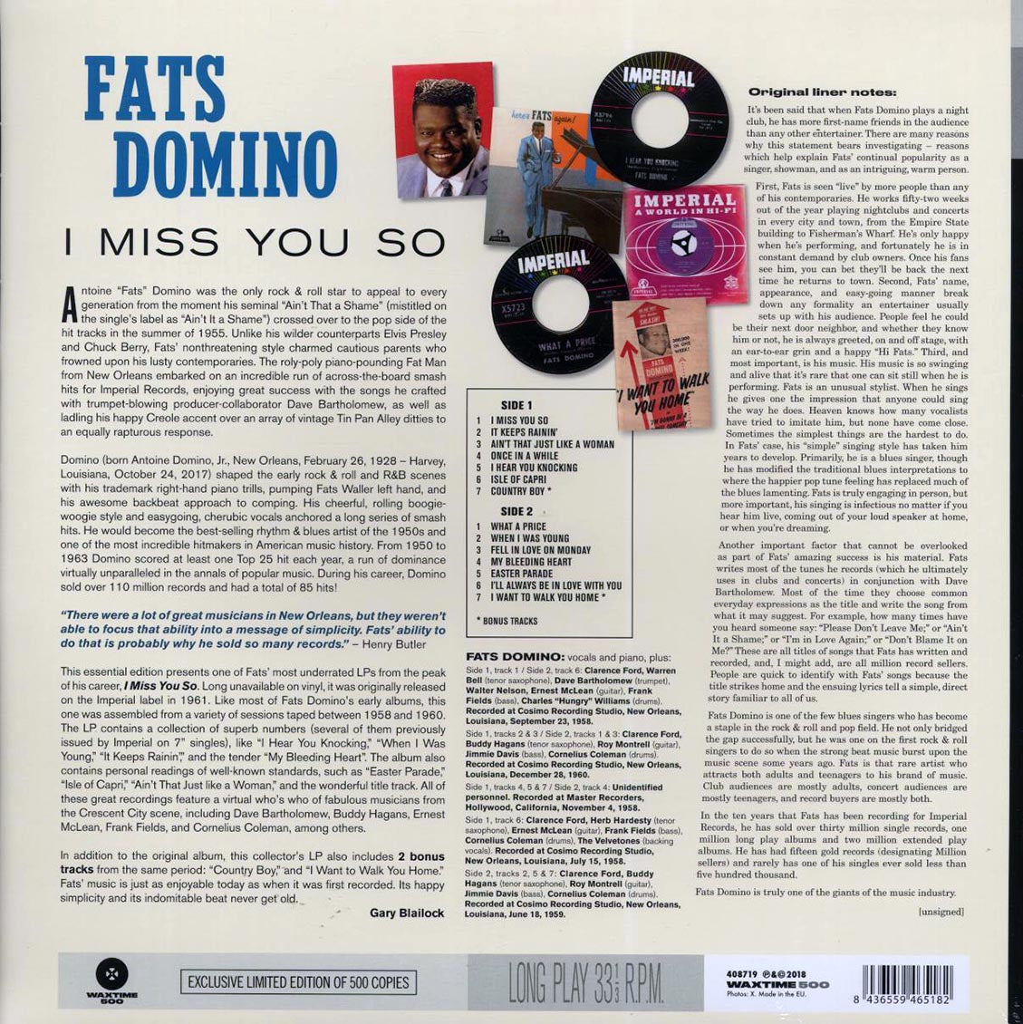Fats Domino - I Miss You So