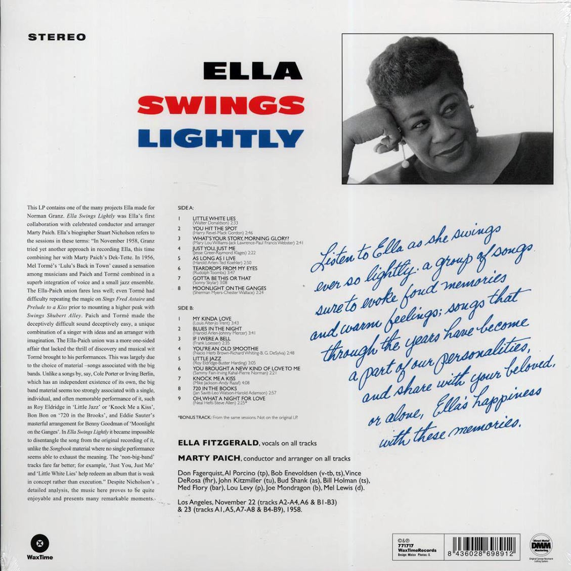 Ella Fitzgerald, The Marty Paich Dek-Tette - Ella Swings Lightly