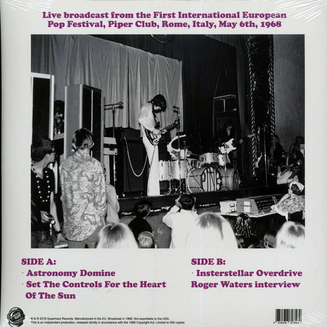 Pink Floyd - Broadcast In Rome, Italy, May 6th, 1968