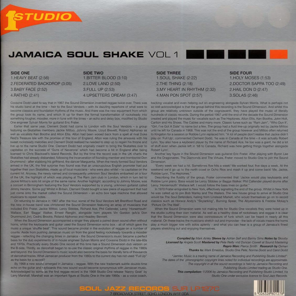 Sound Dimension - Jamaica Soul Shake Vol 1