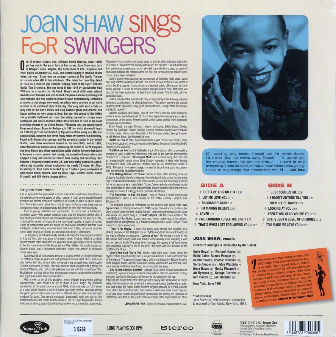 Joan Shaw - Sings For Swingers