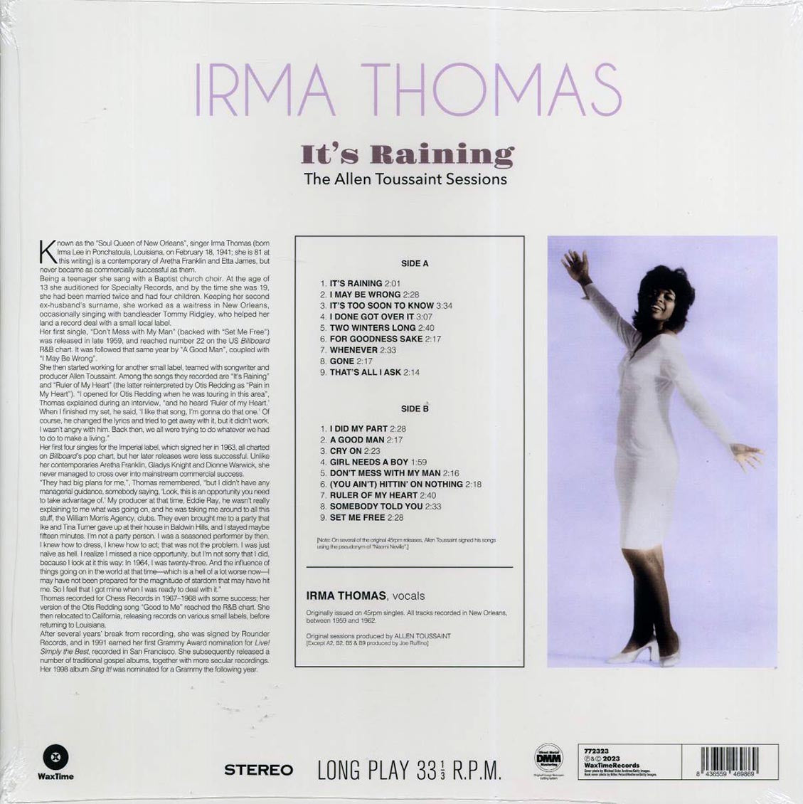 Irma Thomas - It's Raining: The Allen Toussaint Sessions