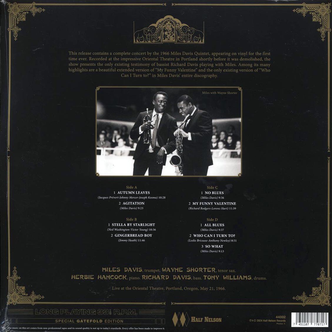 Miles Davis Quintet - Live At The Oriental Theatre 1966