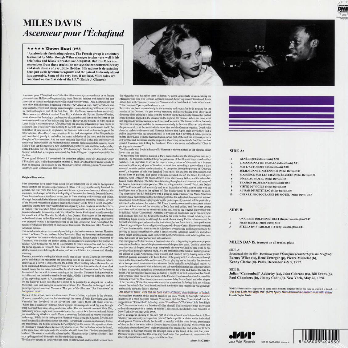 Miles Davis - Ascenseur Pour L'echafaud: Lift To The Scaffold