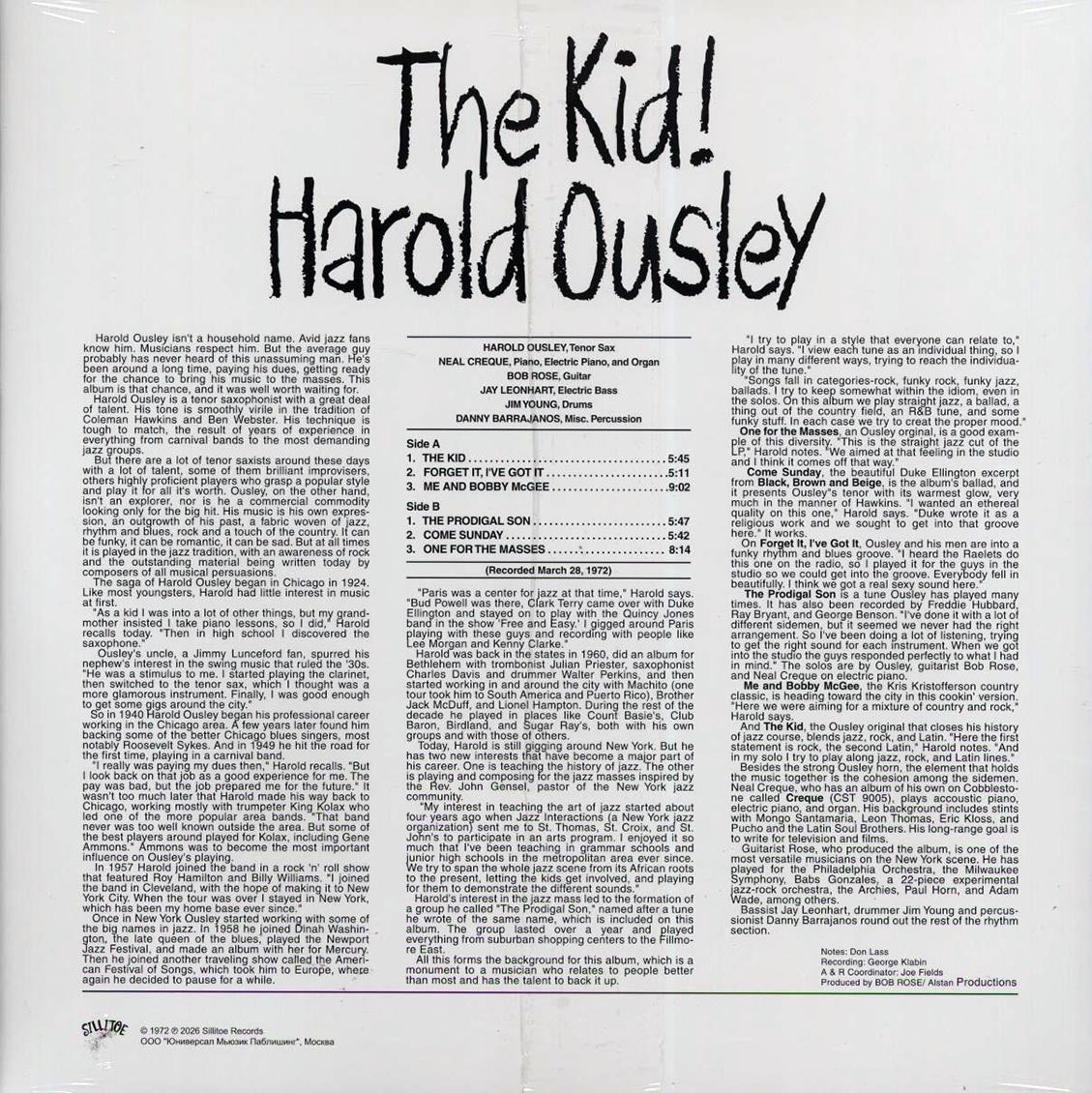 Harold Ousley - The Kid!
