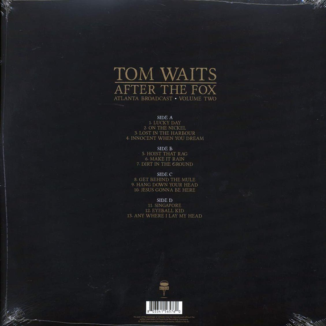 Tom Waits - After The Fox Volume 2: Atlanta Broadcast